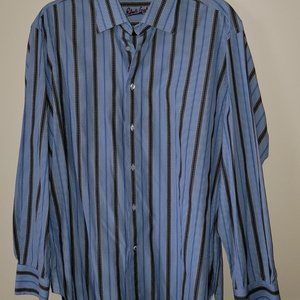 Robert graham- striped button down shirt
